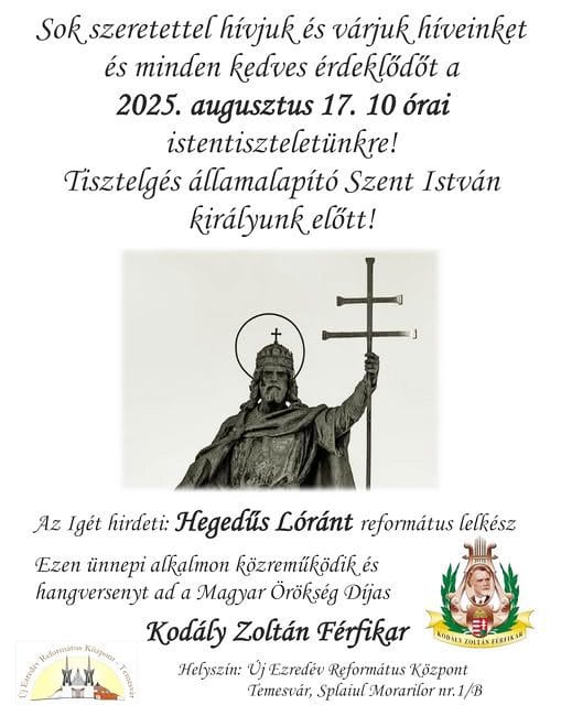 ÜNNEPI ISTENTISZTELET AZ ÚJ EZREDÉV KÖZPONTBAN