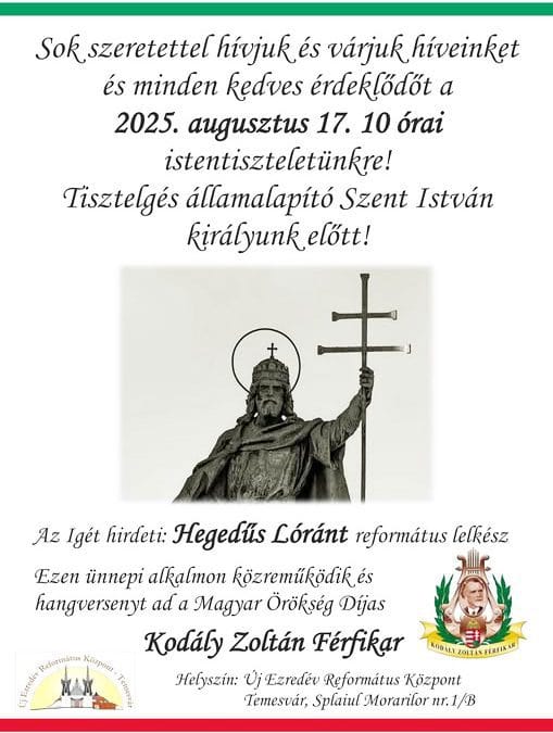 ÜNNEPI ISTENTISZTELET AZ ÚJ EZREDÉV KÖZPONTBAN
